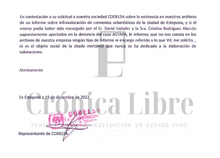 La operación Astapa de Estepona se inició en base a un informe que nunca existió