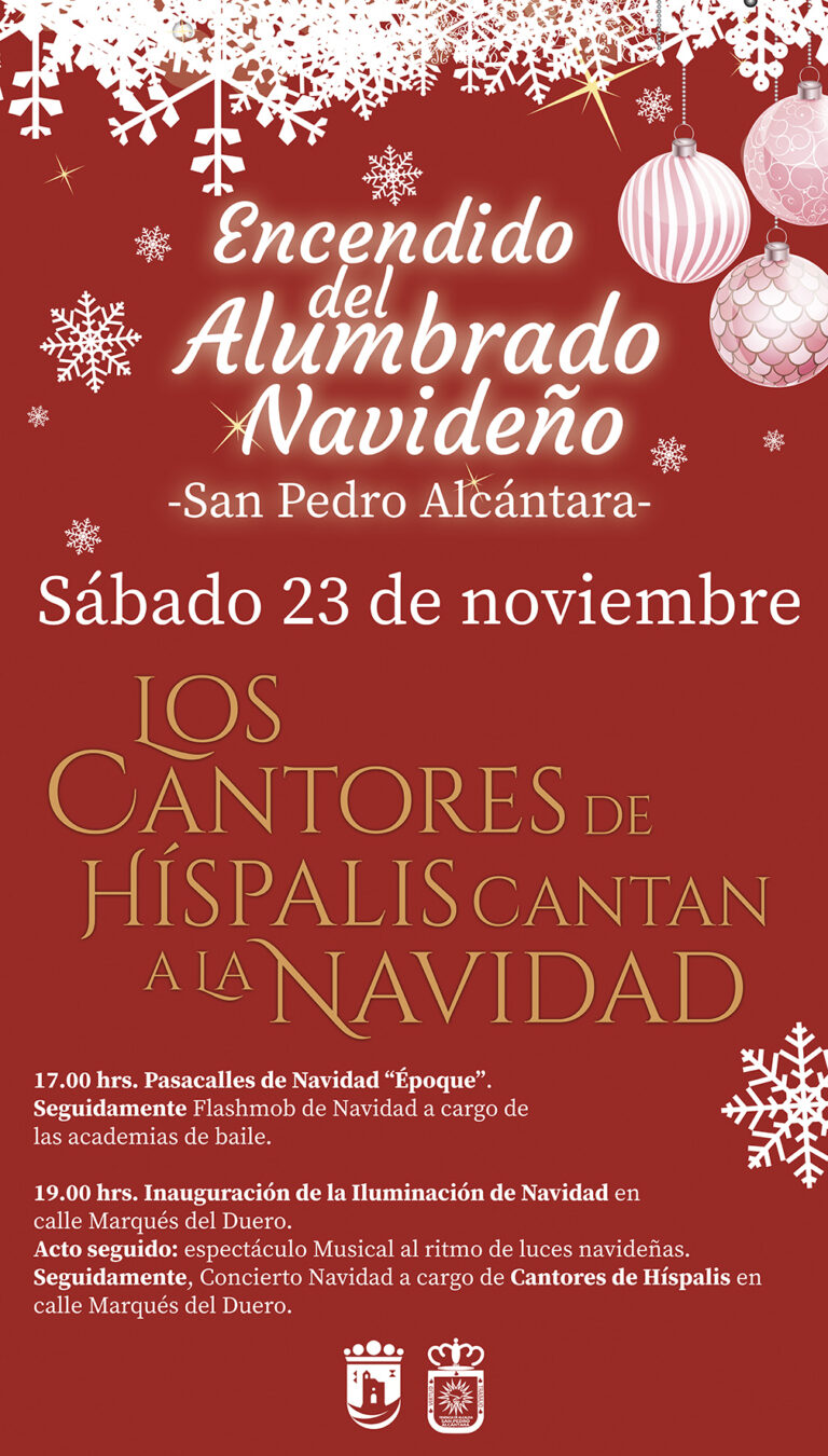 Marbella y San Pedro Alcántara inauguran mañana sábado el alumbrado artístico de Navidad con el espectáculo flamenco ‘Así canta Jerez’ y el concierto de Cantores de Hispalis
