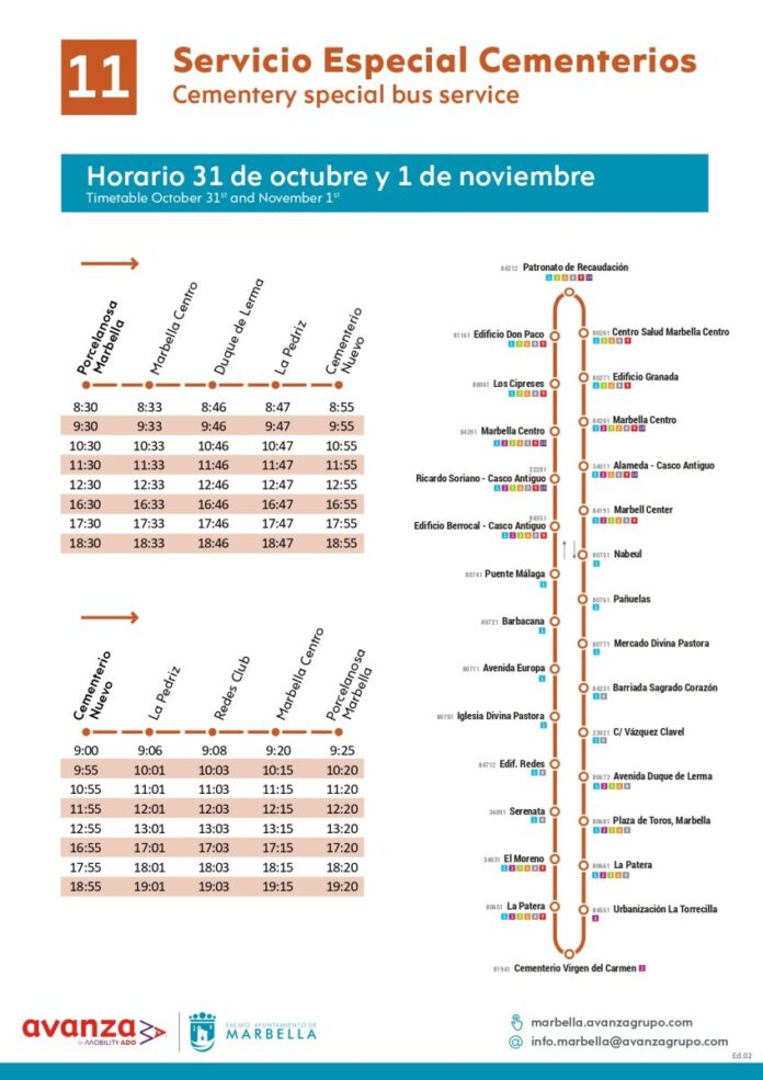 servicio bus cementerio