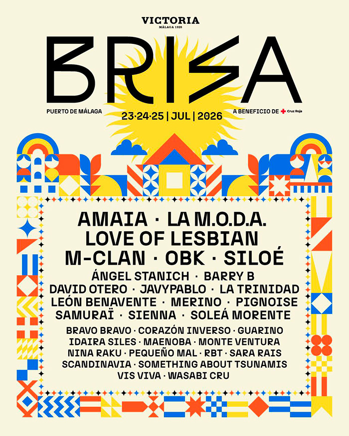 Amaia, La M.O.D.A., Love of Lesbian y M-Clan encabezan el cartel del Brisa Festival 2026 en Málaga